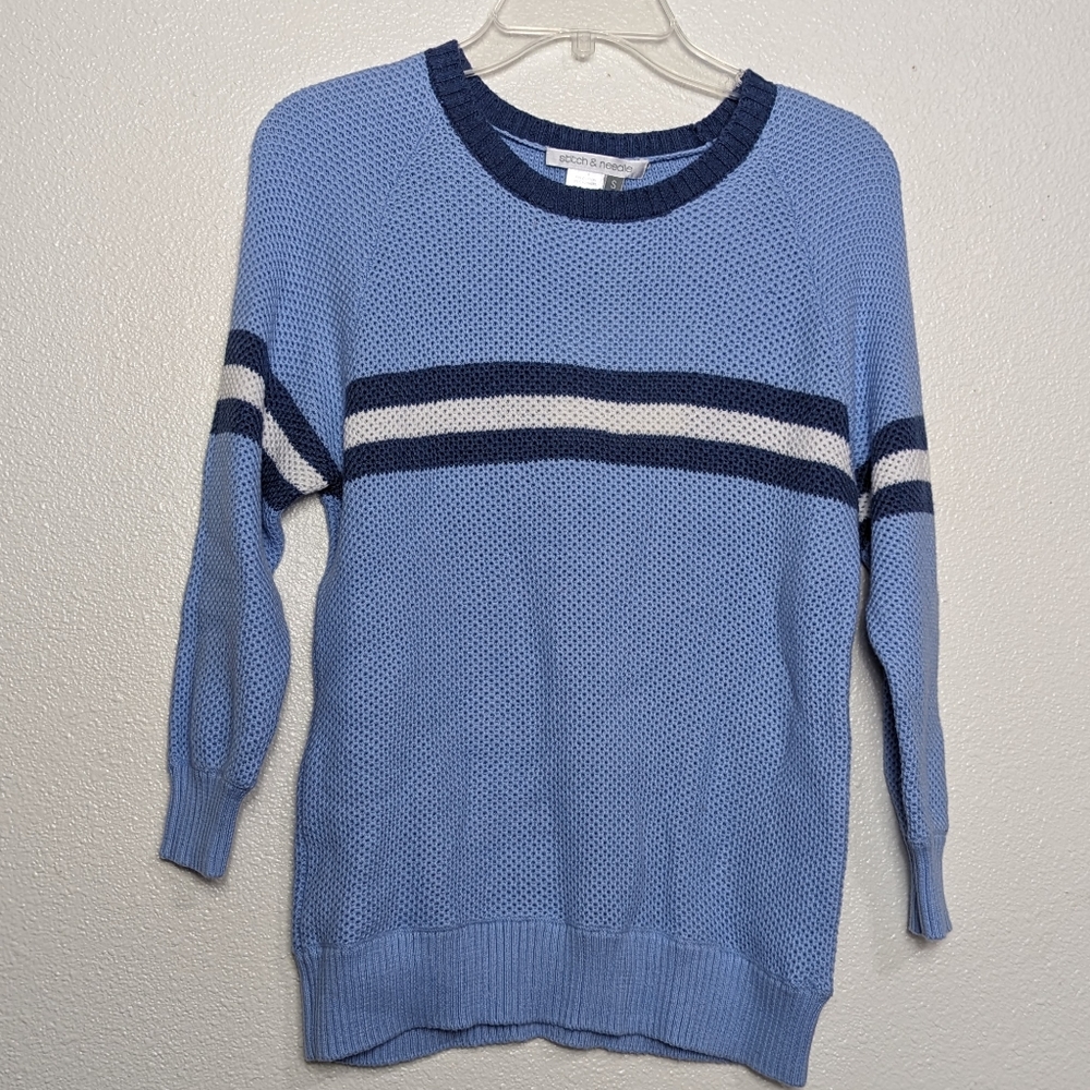 Cashmere Blend Sweater Waffle Knit NWT Stitch & Needle Women's S